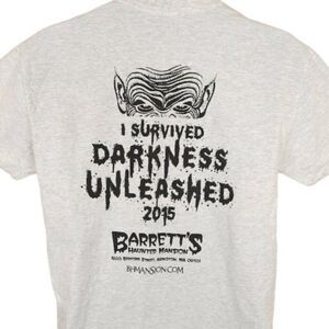 Barretts Haunted Mansion T Shirt Mens Size Medium Gray Abington Massachusetts